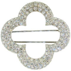 Retro VAN CLEEF & ARPELS ALHAMBRA Diamond Pin