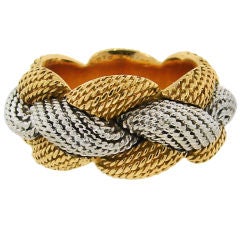 Chic STERLE, ParisTwo-tone Gold Band Ring