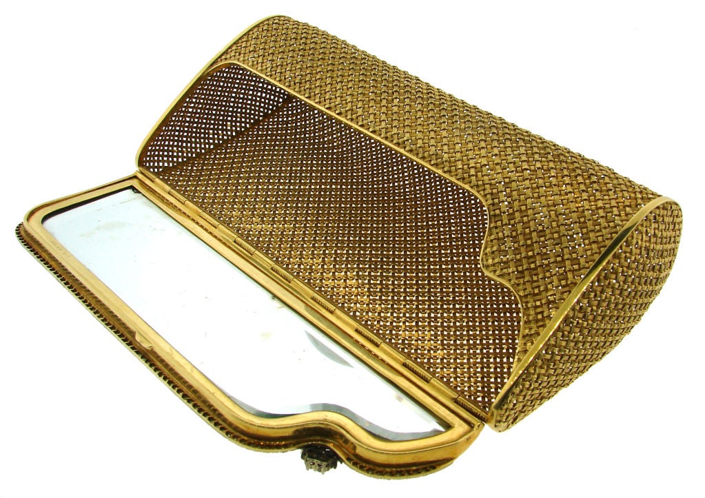 VAN CLEEF & ARPELS, NY  Diamond & Yellow Gold Evening Bag 3