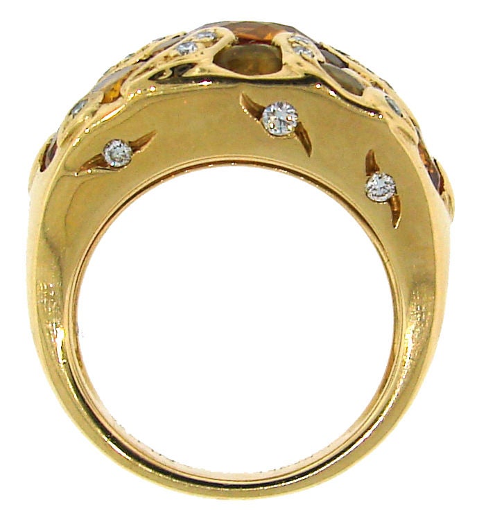 CHANEL Yellow Sapphire, Diamond & Yellow Gold Ring 2