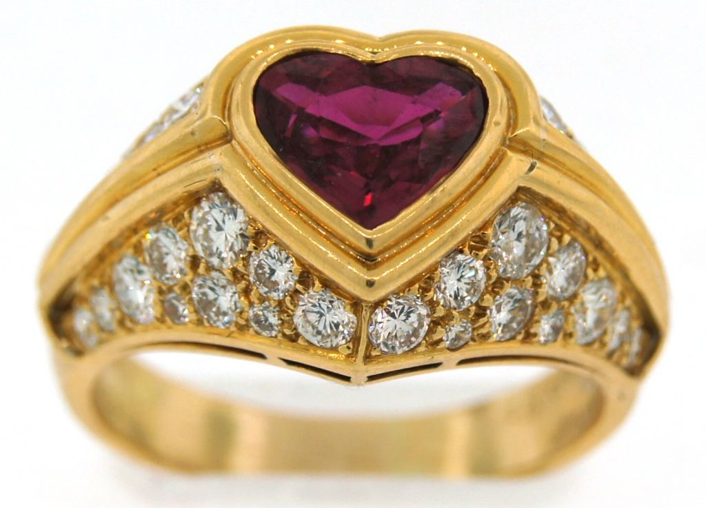 bvlgari heart shaped diamond ring