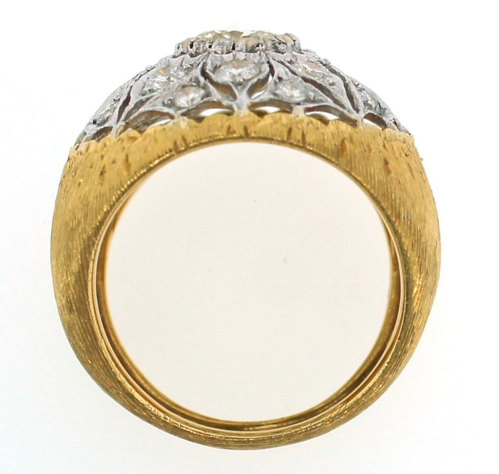 MARIO BUCCELLATI Diamond & Two-tone Gold Signature Ring 1