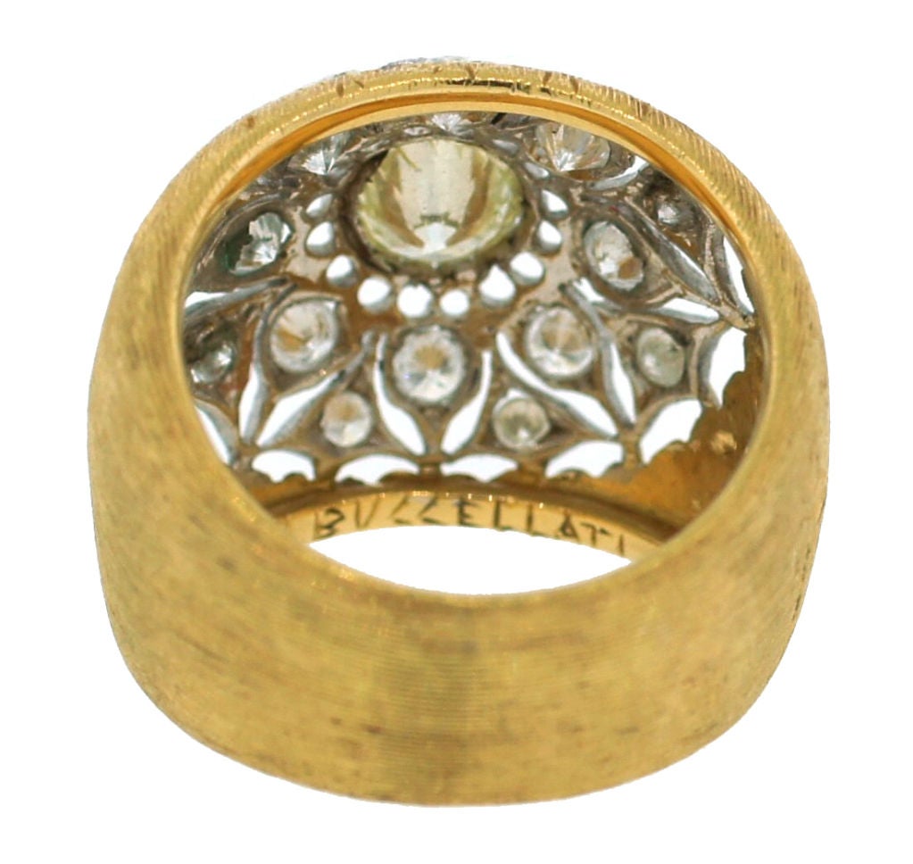 MARIO BUCCELLATI Diamond & Two-tone Gold Signature Ring 2