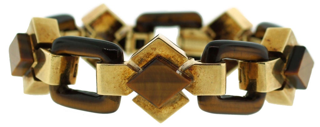 WANDER Paris Tiger Eye & Yellow Gold Bracelet