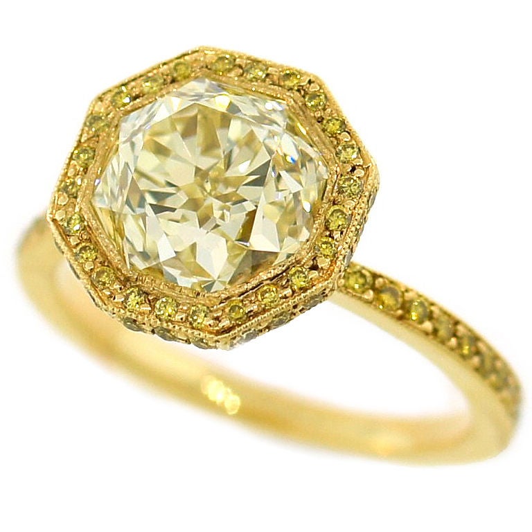 Yellow diamond engagement rings on sale