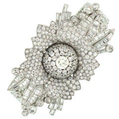 Stunning French Art Deco Diamond Platinum Bracelet