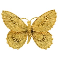 VAN CLEEF & ARPELS Yellow Gold Butterfly Pin