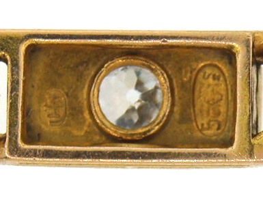 Antique Russian Green Tourmaline, Diamond & Yellow Gold Bracelet 4