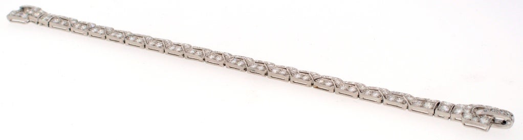 Women's Art Deco CARTIER Diamond Platinum Bracelet