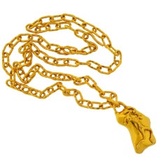 JEAN MAHIE 22k Yellow Gold Chain Necklace with Removable Pendant
