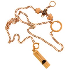 FABERGE Rose Gold Whistle on Watch Chain