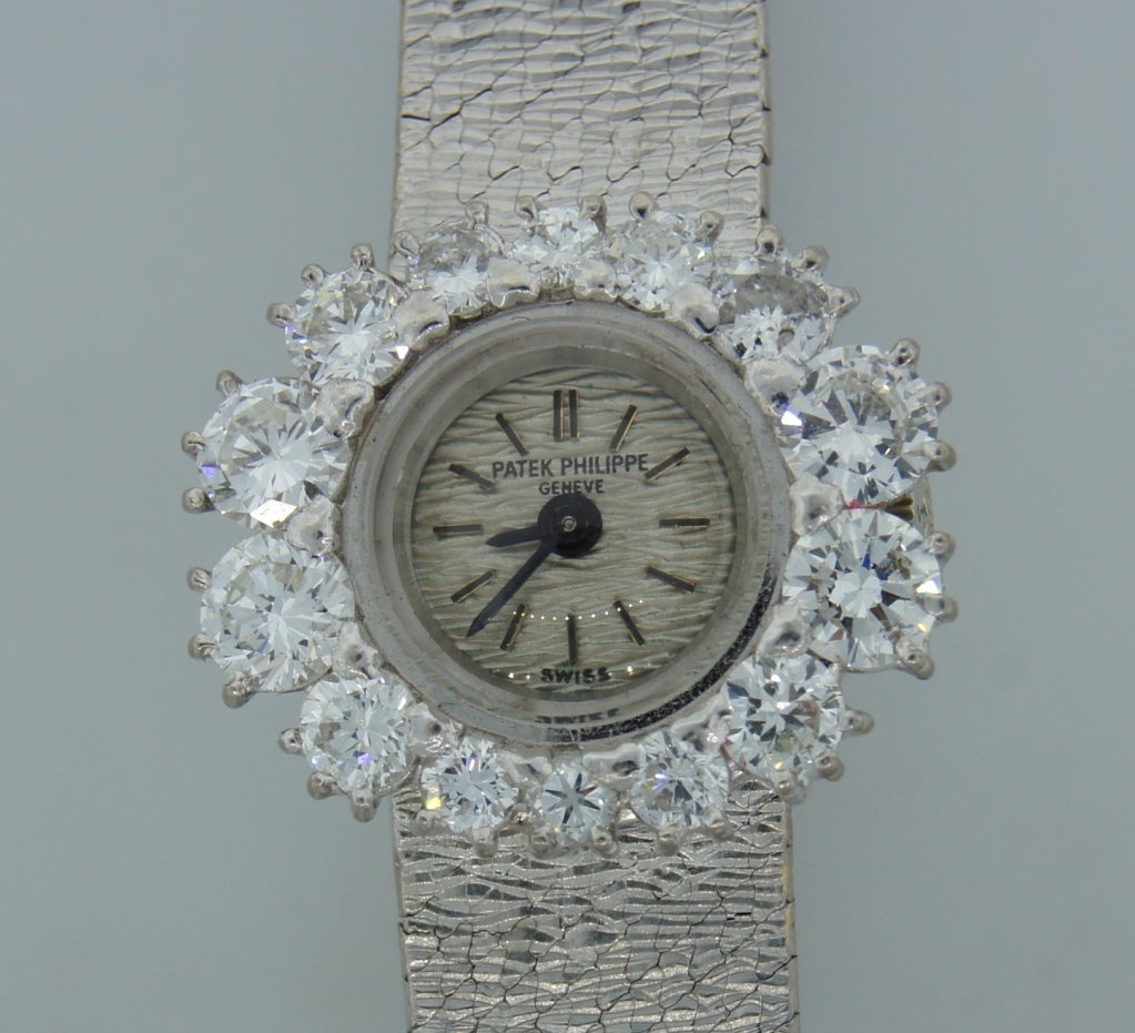 Women's PATEK PHILIPPE Lady's White Gold and Diamond Bracelet Watch