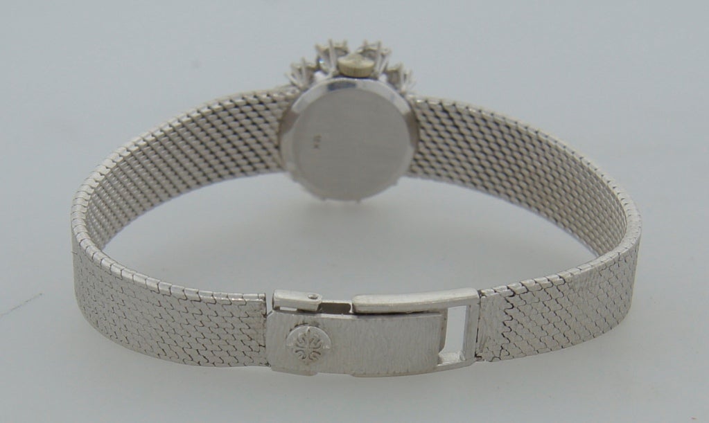 PATEK PHILIPPE Lady's White Gold and Diamond Bracelet Watch 1