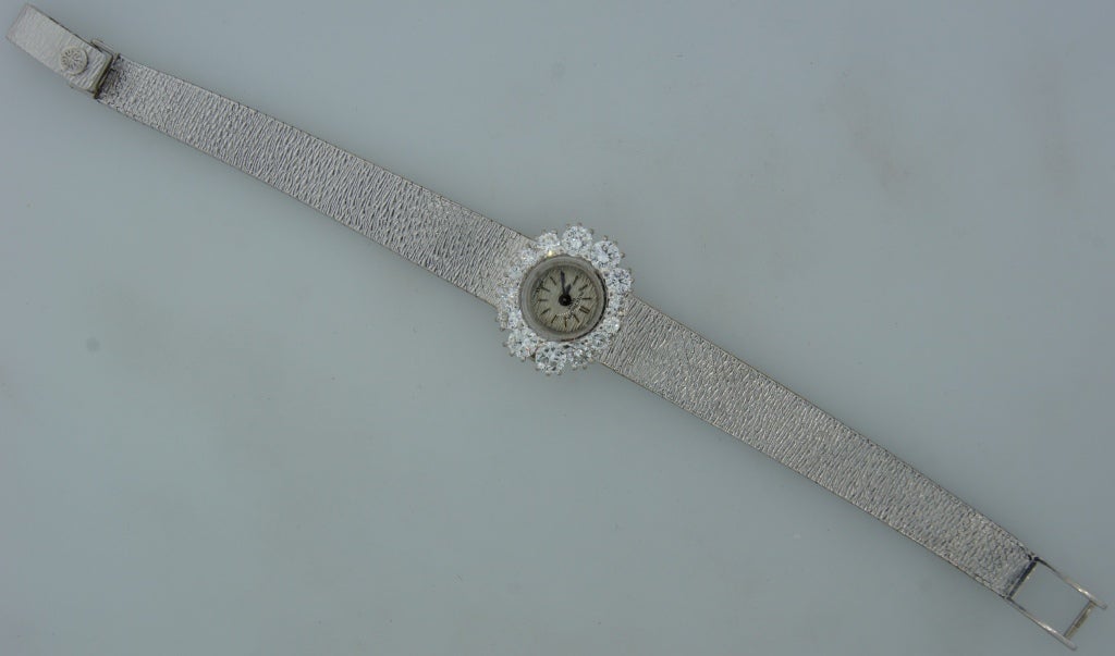 PATEK PHILIPPE Lady's White Gold and Diamond Bracelet Watch 3