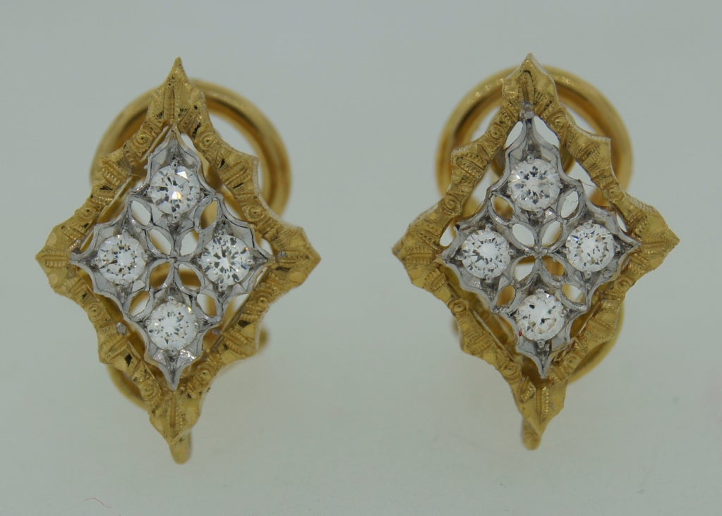 MARIO BUCCELLATI Signature Ruby, Diamond & Gold Earrings 1