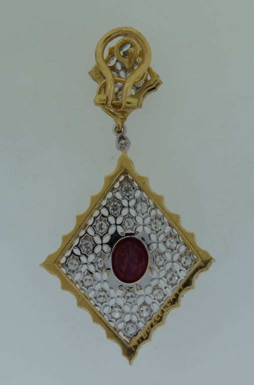 MARIO BUCCELLATI Signature Ruby, Diamond & Gold Earrings 5