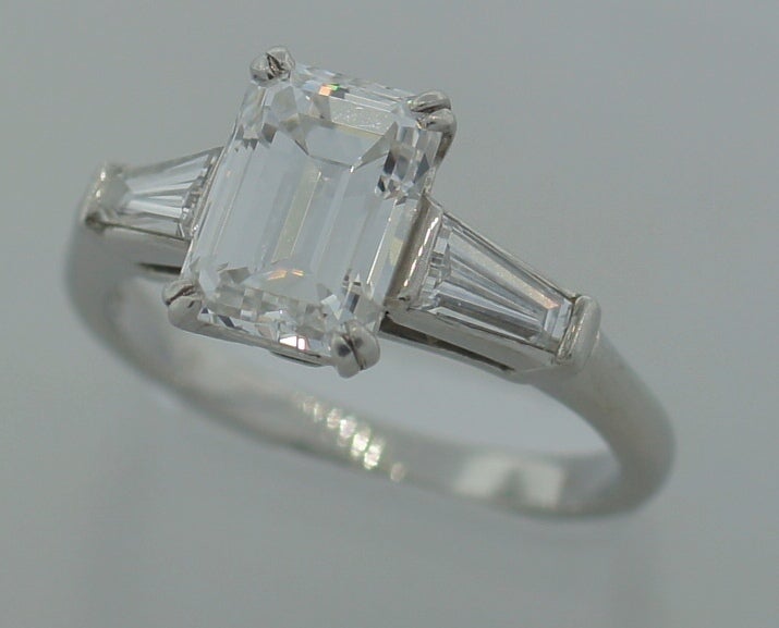 Women's TIFFANY 2.51-ct Emerald Cut Diamond (E, VVS2 GIA) Platinum Ring