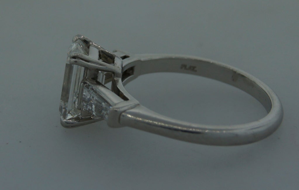 TIFFANY 2.51-ct Emerald Cut Diamond (E, VVS2 GIA) Platinum Ring 2
