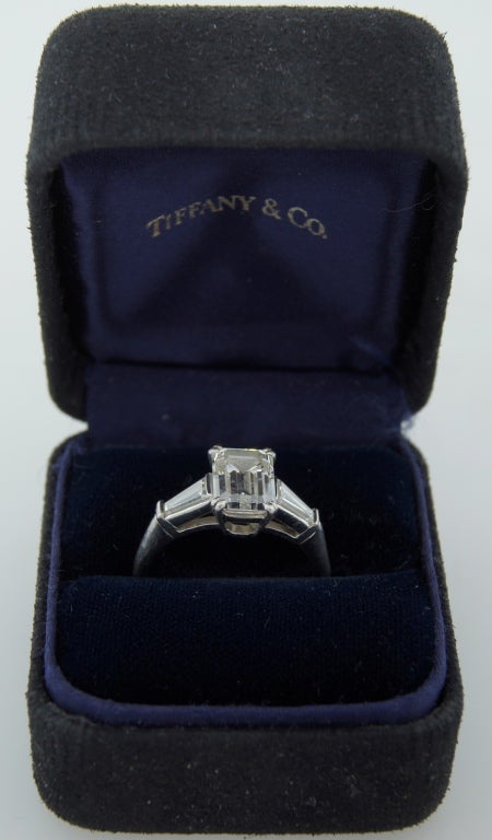 TIFFANY 2.51-ct Emerald Cut Diamond (E, VVS2 GIA) Platinum Ring 4