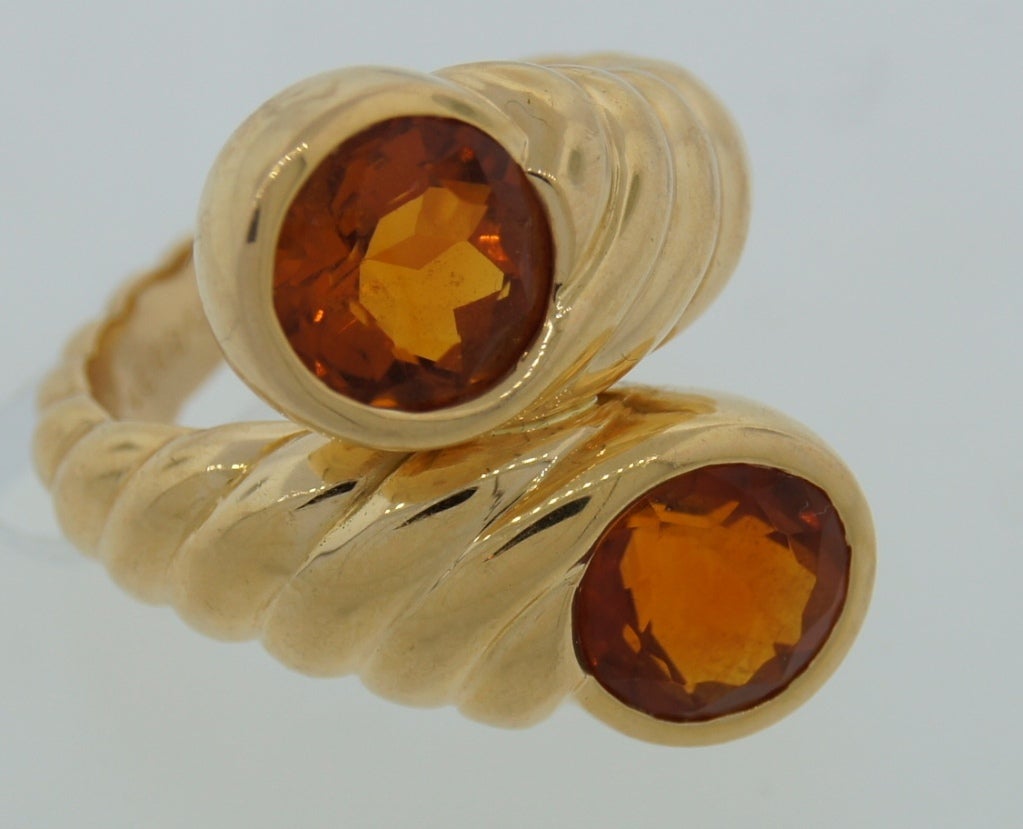 VERDURA Citrine & Yellow Gold Cocktail Ring 2