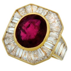 VAN CLEEF & ARPELS 5.66-ct Burmese Ruby Diamond Gold Ring