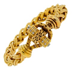 MARCHAK Diamond & Yellow Gold Bracelet