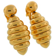 De Grisogono 18k Yellow Gold Beehive Earrings