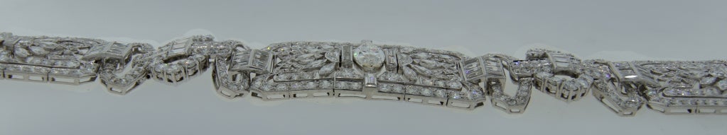 Art Deco 31.75 cts  Diamond & Platinum Bracelet 5