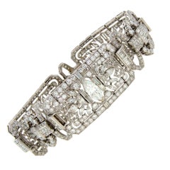 Art Deco 31.75 cts  Diamond & Platinum Bracelet