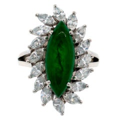 Marquise Jade, Diamond
Platinum Ring, circa 1960
s Marquise Jade, Diamond
Platinum Ring, circa 1960
s