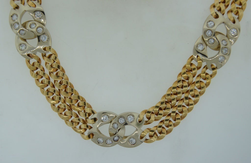 two tone gold chain