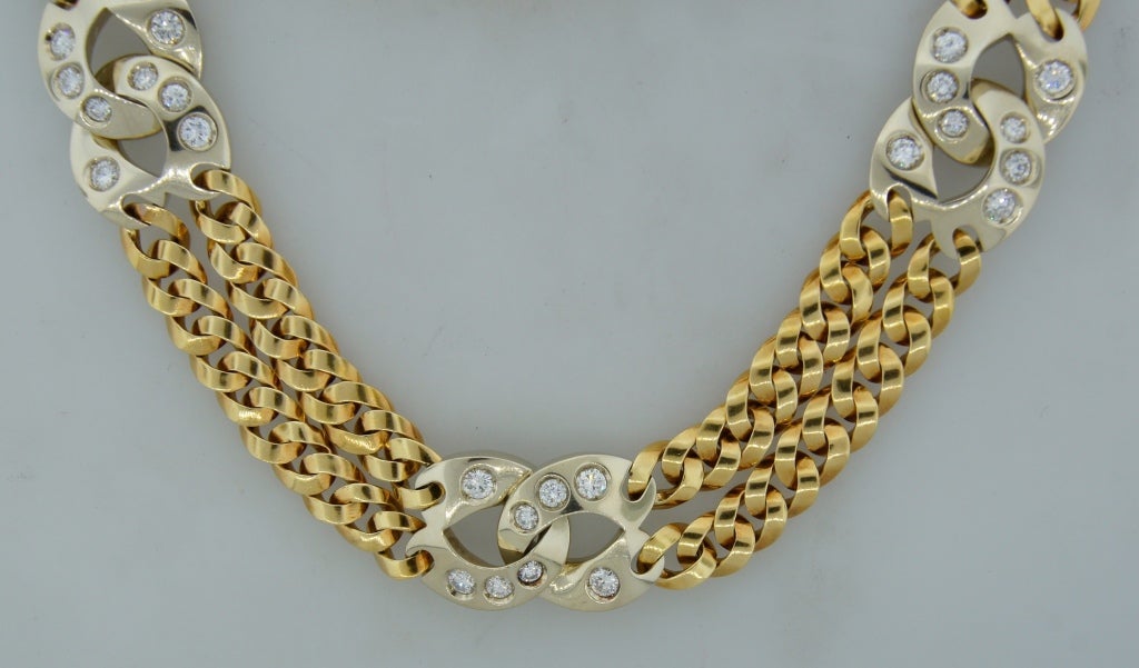 2 tone gold chain necklace