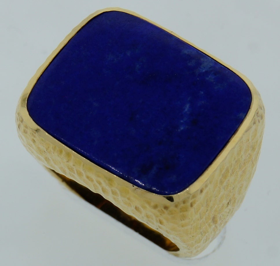 David Webb Lapis Lazuli & Yellow Gold Ring