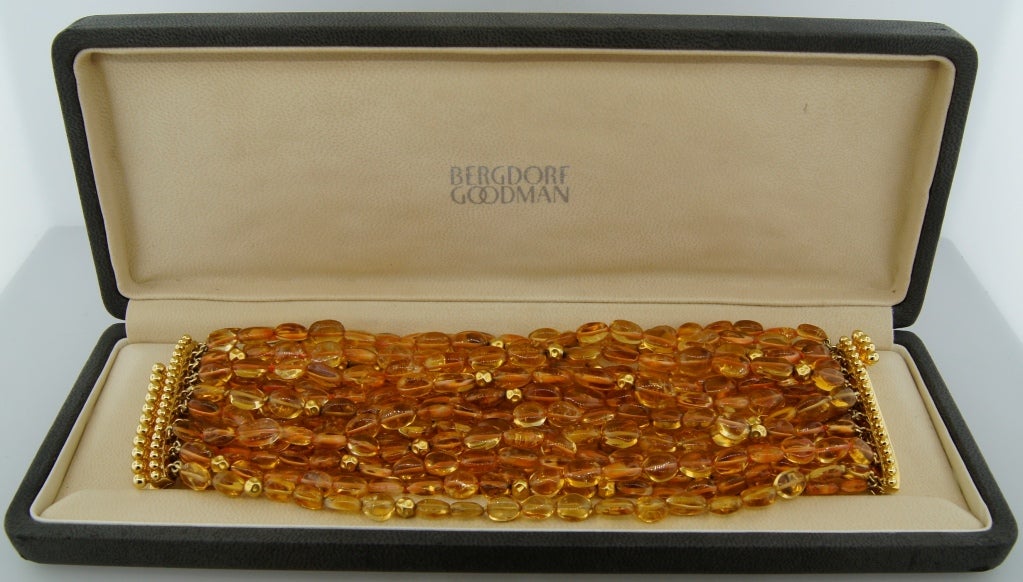 Verdura Citrine and Yellow Gold Bead Bracelet 2