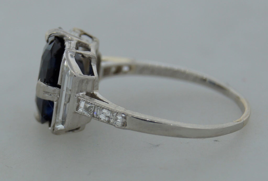 Women's CARTIER Art Deco Sapphire Diamond & Platinum Ring