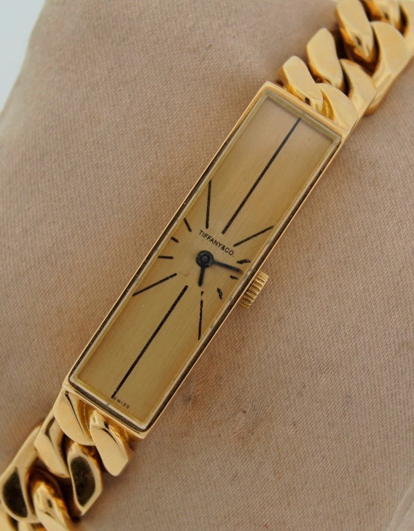 Tiffany & Co Lady's Yellow Gold Bracelet Watch, Ebel Movement 1