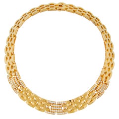 CARTIER Diamond Yellow Gold Rhodes Necklace 1990s