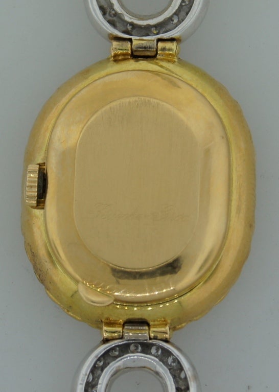 Bueche-Girod Lady's Yellow Gold and Diamond Bracelet Watch 3