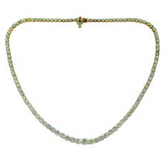 Harry Winston Diamond Yellow Gold Riviere Necklace 3