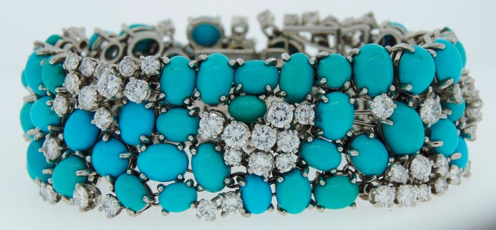 turquoise and diamond bracelet