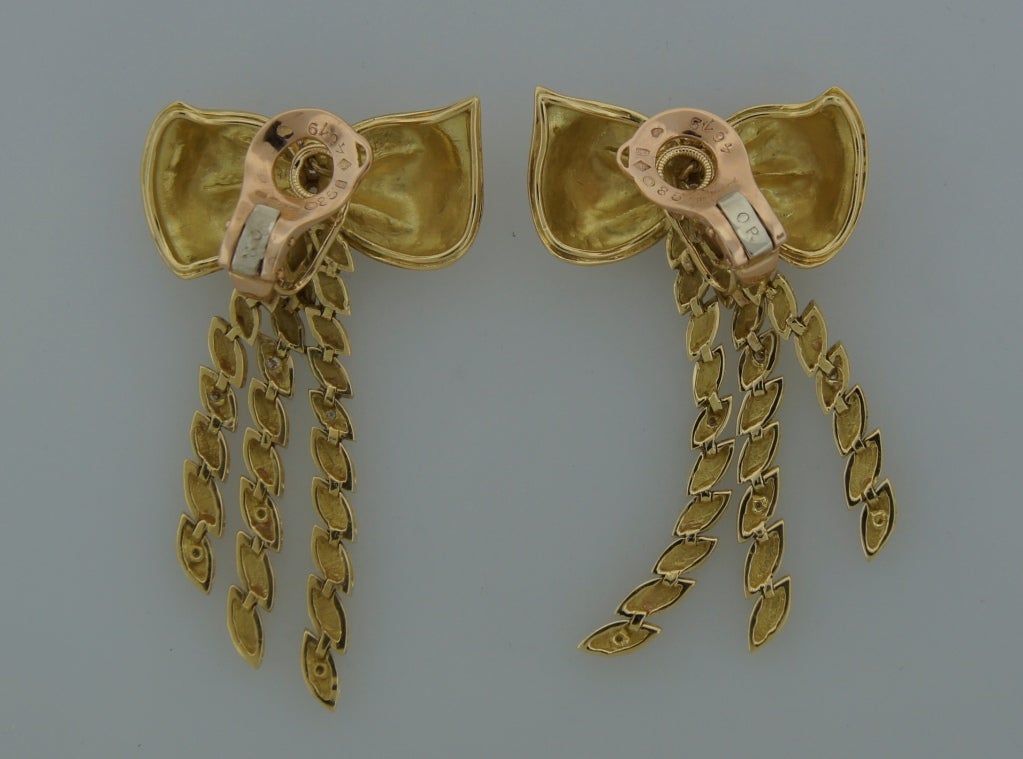 1970's M. Gérard Diamond & Yellow Gold Necklace & Earrings Set 3