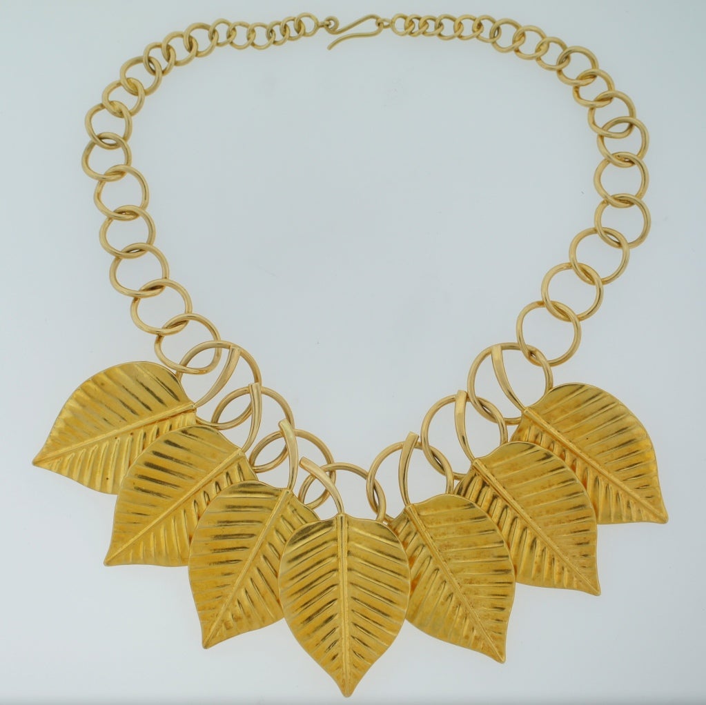 Women's Ilias Lalaounis Yellow Gold Leaf Necklace