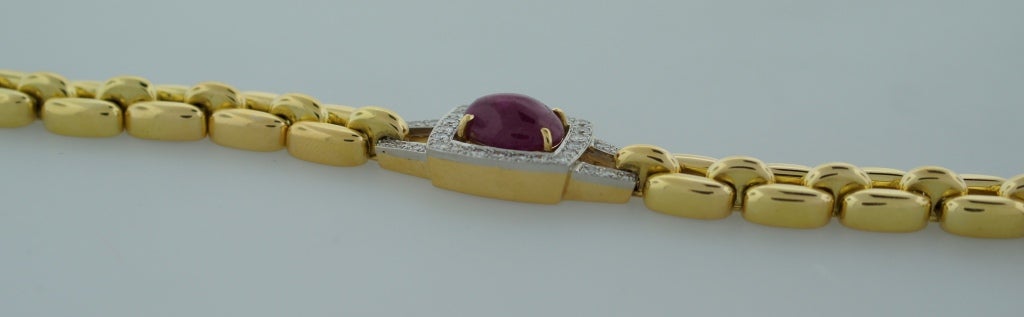 David Webb Ruby Diamond Gold Necklace Bracelet Interchangeable 3