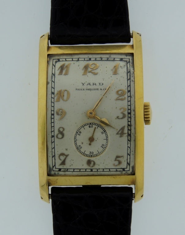 Verkauft von by Yard Gelbgold Handaufzugs-Armbanduhr von Patek Philippe, ca. 1930er Jahre im Zustand „Gut“ im Angebot in Beverly Hills, CA