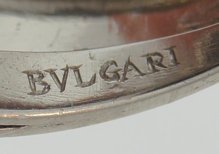 1960s Bulgari Emerald Diamond Platinum Ring 4