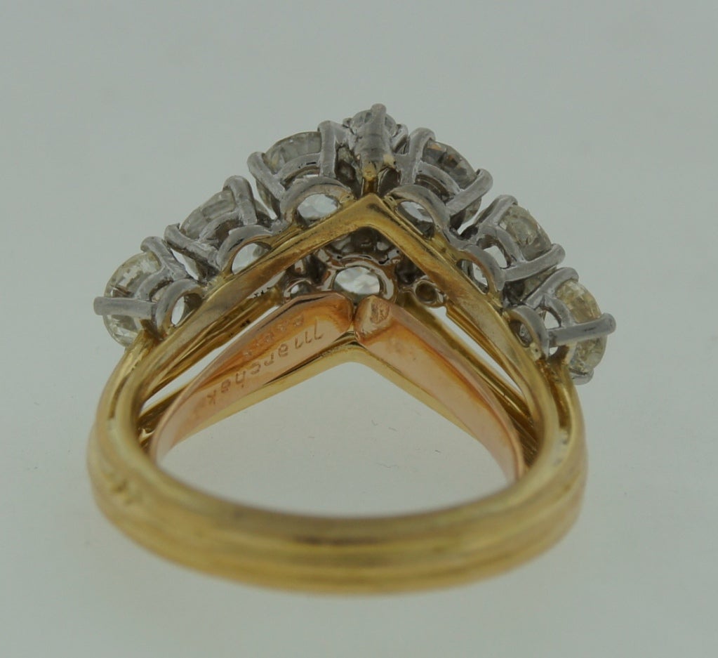 Marchak Diamond Yellow Gold Ring c1940s 3