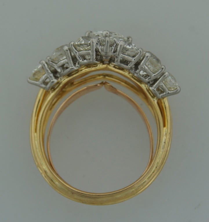 Marchak Diamond Yellow Gold Ring c1940s 5