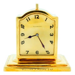 Vintage Black, Starr & Frost Yellow Gold Minute Repeater Desk Timepiece circa 1930s