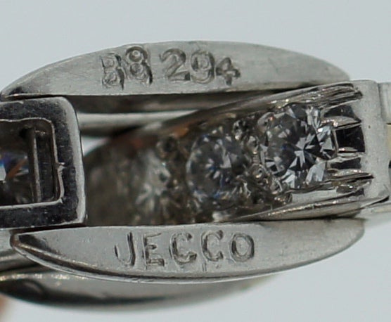 J.E. Caldwell Star Sapphire Diamond Platinum Bracelet c1960s   For Sale 1