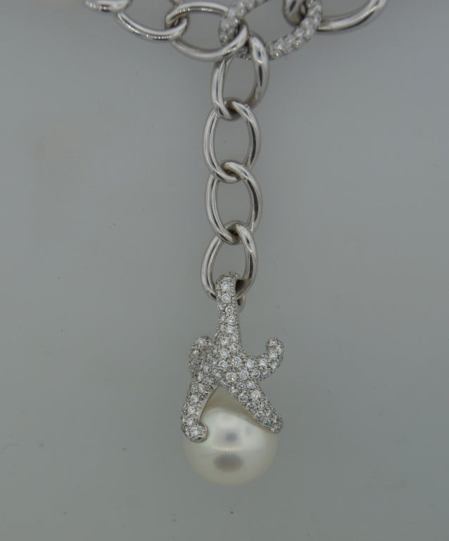 Women's Mikimoto Pearl Diamond White Gold Necklace
